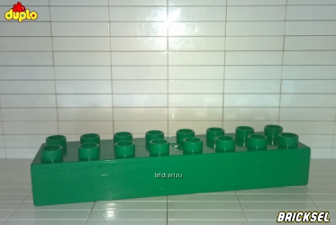 Кубик LEGO DUPLO 2х8 темно-зеленый