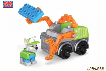 Конструктор Mega Bloks GYH93: Щенячий патруль: Рокки и грузовик для переработки мусора